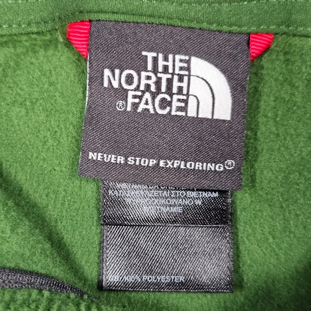The North Face 1/4 Zip Pullover Mens Large Fleece Polartec Classic 100 Green